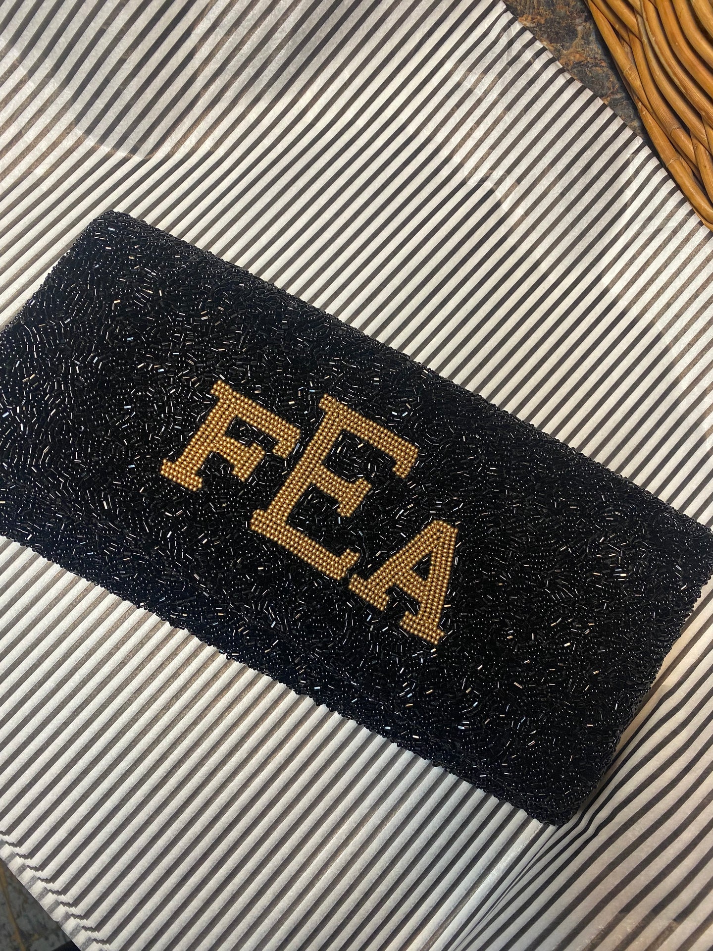 Beaded Foldover Clutch